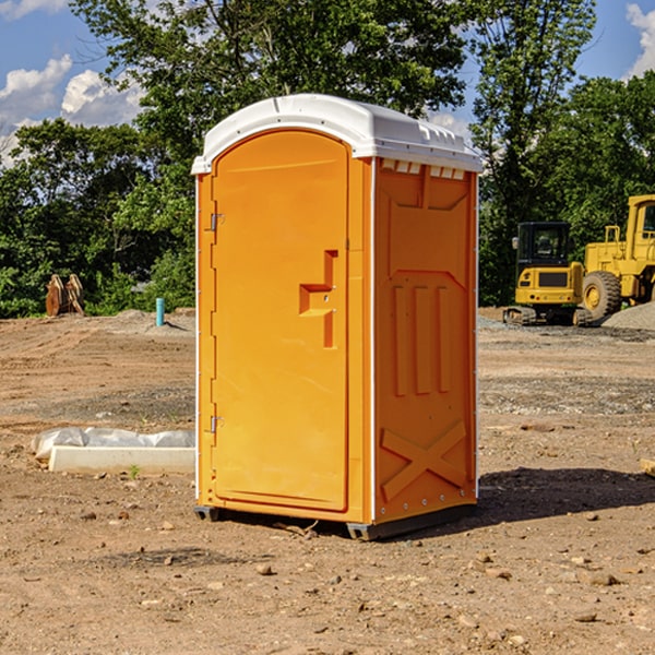 how often are the portable restrooms cleaned and serviced during a rental period in Dalbo Minnesota